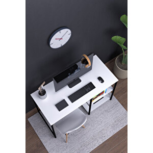 Atlas 120 Cm Raflı Çalışma Masası Bilgisayar Masası Ofis Ders Masası