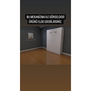 Modamob Akıllı Mobilya Çift Kişilik Dikey Açılır Duvar Yatağı Mekanizması (kendi Duvar Yatağını Yap)