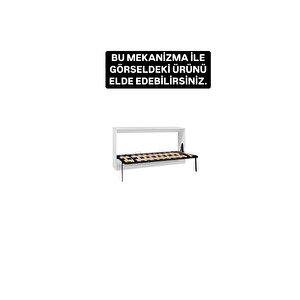 Tek Kişilik Yatay Açılır Duvar Yatağı Mekanizması 90x200 cm