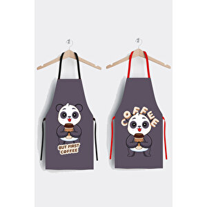Ays  Home Sevimli Panda 2'li Yetişkin Mutfak Önlüğü