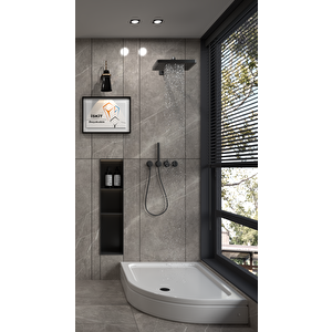 90x120 Oval Asimetrik Akrilik Panelli Tekne H : 18 90x120 cm