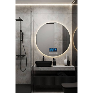 Avend Dokunmatik Akıllı Ayna Bluetooth'lu Buhar Tutmayan Banyo Aynası Hd 3 Renk Ledli Dekoratif Ayna 70cm