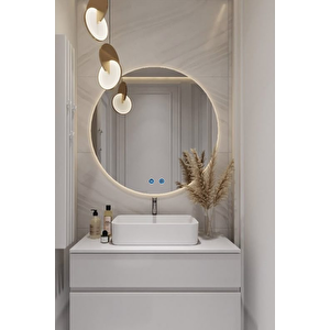 Avend Dokunmatik Akıllı Ayna Buhar Tutmayan Hd Banyo Aynası 3 Renk Ledli Dekoratif Ayna 70cm