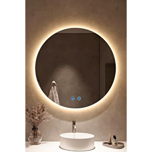 Avend Dokunmatik Akıllı Ayna Buhar Tutmayan Banyo Aynası Hd 3 Renk Ledli Dekoratif  Ofis Duvar Lavabo Aynası 75cm