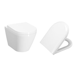 Vitra İntegra Asma Klozet (yanları Kapalı) + Vitra Yavaş Kapanır Kapak
