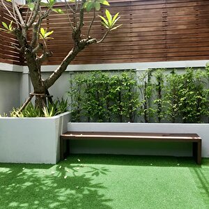 Çim Halı Suni Yapay 7 Mm Dekoratif  Kesme Kaymaz Balkon Bahçe Teras Yeşil Renkli Halı