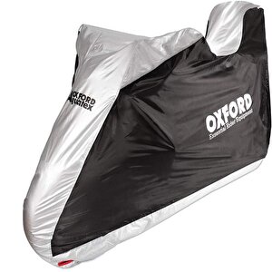 Oxford Motosiklet Aquatex Arka Çantali Kilif Medium Siyah-gri Cv203
