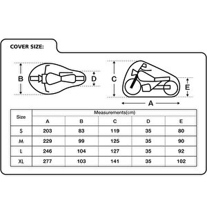 Oxford Motosiklet Aquatex Kilif Medium Siyah-gri Cv202