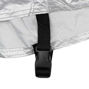 Oxford Motosiklet Scooter Ekranli Aquatex Arka Çantali Kilif Small Siyah-gri Cv217