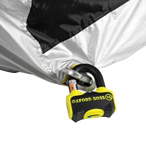 Oxford Motosiklet Scooter Ekranli Aquatex Arka Çantali Kilif Small Siyah-gri Cv217