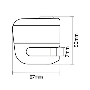 Oxford Motosiklet Micro Xa5 Alarmli Disk Kilidi Lk214