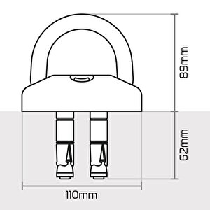 Oxford Motosiklet Taskforce Ground Wall Anchor Kit Zemin Ve Duvar Sabitleyici Lk408