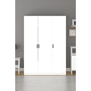 Almi̇la 135 Cm 3 Kapakli Beyaz Gardirop