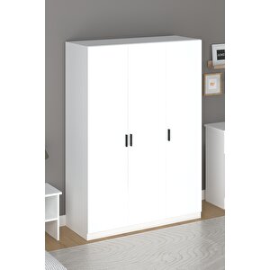 Almi̇la 135 Cm 3 Kapakli Beyaz Gardirop