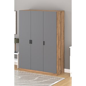 Ali̇ra 135 Cm 3 Kapakli Gardirop Antrasi̇t