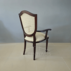 Vintage Ahşap Sandalye - Klasik Kollu Sandalye - Yemek Odası Sandalyesi