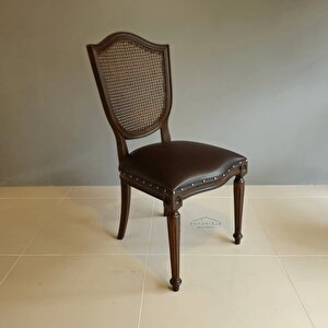 Retro Ahşap Yemek Odası Sandalyesi - Avangard Ahşap Sandalye - Kabaralı