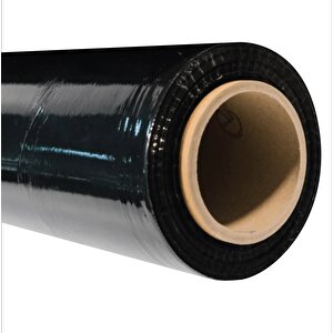 Siyah Streç Film 1850 Gr - 200 Metre, 50 Cm Genişlik, 17 Mikron, Kaliteli Yerli Üretim Ambalaj Streç Siyah