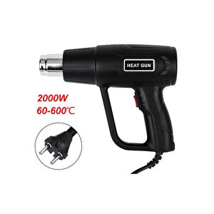 Rowermax Sıcak Hava Tabancası 2000 Watt Çift Kademeli Termik Koruma Sıcak Hava Makinesi