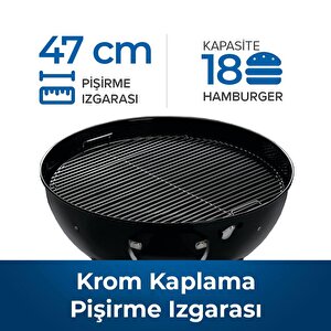 Premium 18 Kömürlü Mangal | Barbekü 47cm
