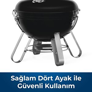 Premium 14 Taşınabilir Kömürlü Mangal | Barbekü 35cm