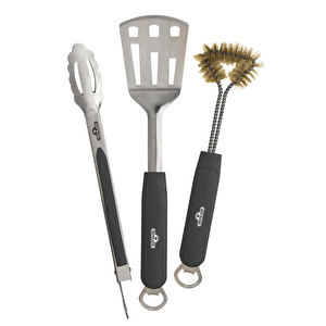 Üçlü Set - Spatula, Maşa, Temizleme Fırçası