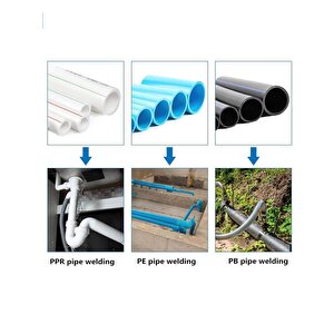 Germany Style Su Tesisatı Plastik Boru Kaynak Makinesi Kademe Ayarlı Çantalı Makaslı Set
