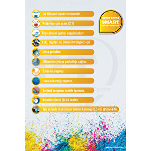 3 Kg Hobby Epoxy Smart/ Ultra Şeffaf Ve Parlak Epoksi Reçine Ince Döküm