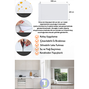 Technojet Kendinden Yapışkanlı Dokulu Keten Görünümlü Mutfak Salon Duvar Dolap Masa Kaplama 60x100cm