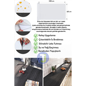 Technojet Kendinden Yapışkanlı Dokulu Balıksırtı Desen Premium Mutfak Duvar Dolap Kaplama 60cmx100cm