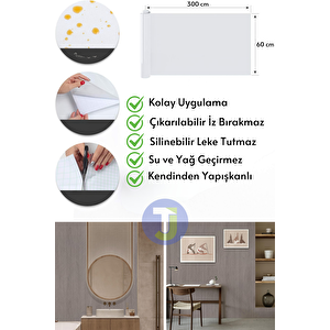 Technojet Kendinden Yapışkanlı Dokulu Balıksırtı Desen Premium Mutfak Duvar Dolap Kaplama 60cmx300cm