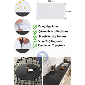Technojet Kendinden Yapışkanlı Dokulu Balıksırtı Desen Premium Mutfak Duvar Dolap Kaplama 60cmx300cm