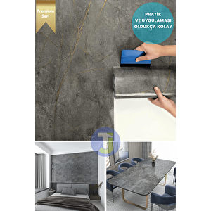 Technojet Kendinden Yapışkanlı Mermer Desen Folyo Mutfak Banyo Tezgah Duvar Kaplama 60cmx300cm