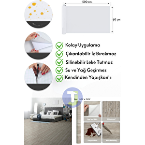 Technojet Kendinden Yapışkanlı Dokulu Parke Desen Premium Zemin Mutfak Duvar Dolapkaplama 60cmx500cm