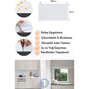 Technojet Kendinden Yapışkanlı Dokulu Keten Görünümlü Mutfak Salon Duvar Dolap Masa Kaplama 60x500cm