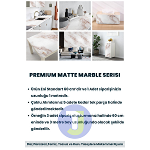 Technojet Kendinden Yapışkanlı Mermer Desen Folyo Mutfak Banyo Tezgah Duvar Kaplama 60cmx100cm
