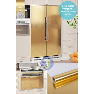 Technojet Kendinden Yapışkanlı Metalik Folyo Mutfak Banyo Tezgah Duvar Dolap Masa Kaplama 60cmx100cm