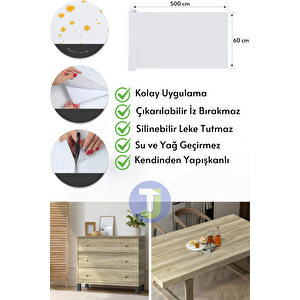Technojet Kendinden Yapışkanlı Doğal Ahşap Dokulu Duvar Dolap Masa Mutfak Tezgah Kaplama 60cmx500cm