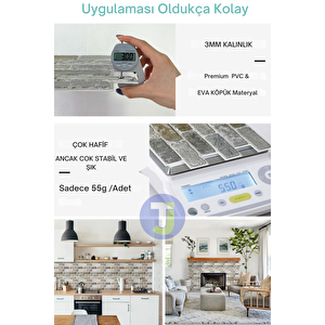 30x30cm 3d Kendinden Yapışkanlı Duvar Kağıdı Kaplama Dekorasyon Mutfak 6lı Paket 0,54m2