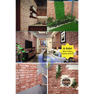 30x30cm 3d Kendinden Yapışkanlı Duvar Kağıdı Kaplama Dekorasyon Mutfak 6lı Paket 0,54m2