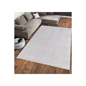 Ravi Yıkanabilir Kaydırmaz,pamuk Dokuma,premium Kalite Salon&mutfak&yemek Odası Kilimi 1702a-gri 200x450 cm