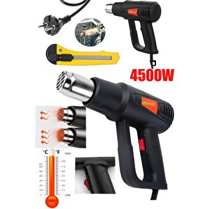 2000 Watt Dayanıklı Bakır Sargılı Rezistans 2 Kademeli Ayarlı Sıcak Hava Tabancası Isı Tabancası