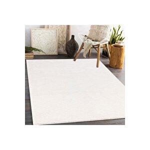 Ravi Yıkanabilir Kaydırmaz,pamuk Dokuma,premium Kalite Salon&mutfak&yemek Odası Kilimi 1701a-krem 60x150 cm