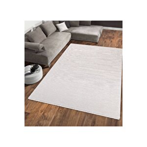 Ravi Yıkanabilir Kaydırmaz,pamuk Dokuma,premium Kalite Salon&mutfak&yemek Odası Kilimi 1701a-krem 60x300 cm