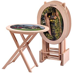 Sultanhisar Oval Çanta Zigon Cilasız Ham Ahşap