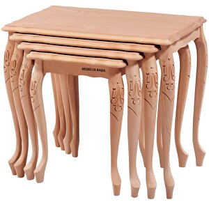 Patnos Lükens Oymalı Zigon Cilasız Ham Ahşap