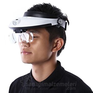 Mg81001-g Led Işıklı Gözlük Kafa Büyüteci