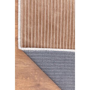 Ravi Yıkanabilir Kaydırmaz,pamuk Dokuma,premium Kalite Salon&mutfak&yemek Odası Kilimi 1705a-vizon 200x300 cm