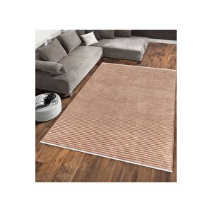 Ravi Yıkanabilir Kaydırmaz,pamuk Dokuma,premium Kalite Salon&mutfak&yemek Odası Kilimi 1705a-vizon 200x300 cm