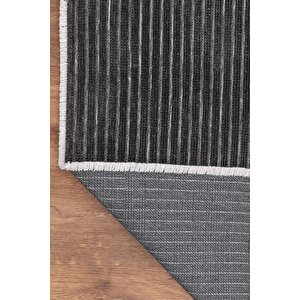 Ravi Yıkanabilir Kaydırmaz,pamuk Dokuma,premium Kalite Salon&mutfak&yemek Odası Kilimi 1703a-antrasi 120x400 cm